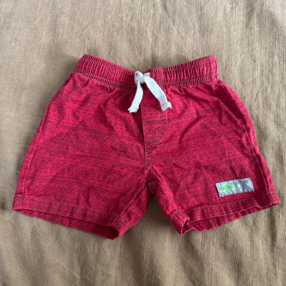Naartjie Vintage Red Patterned Kids Shorts